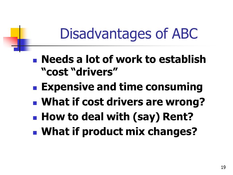 advantages of activity based costing