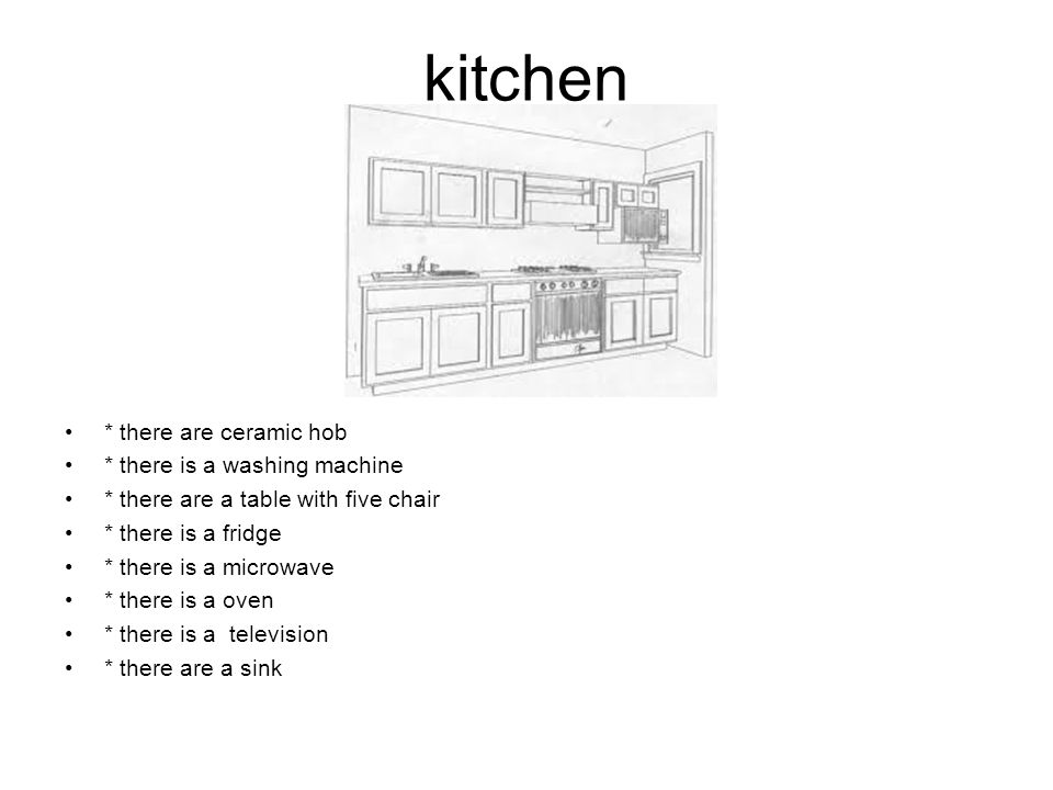 kitchen * there are ceramic hob * there is a washing machine
