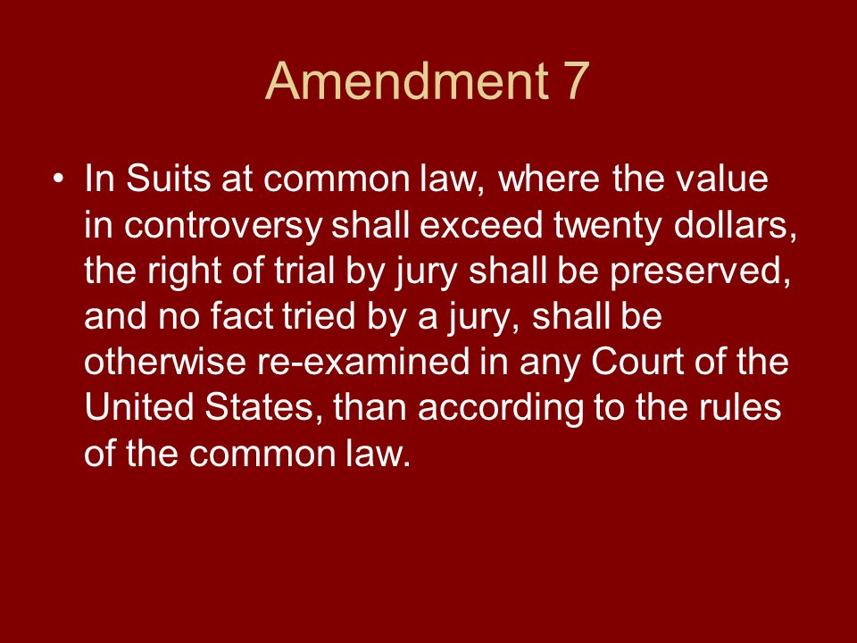 Amendment 7