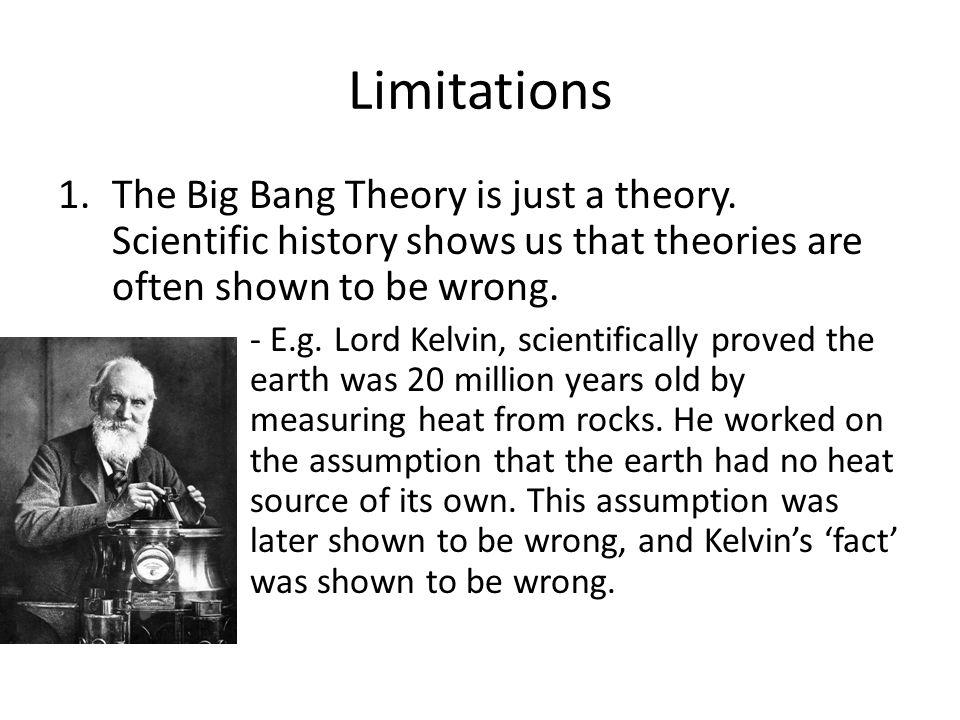 limitations of the big bang theory