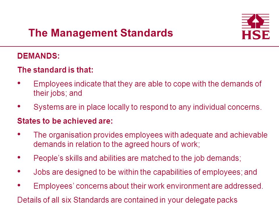 The Management Standards