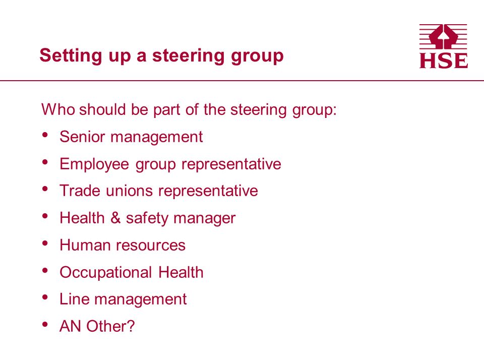 Setting up a steering group