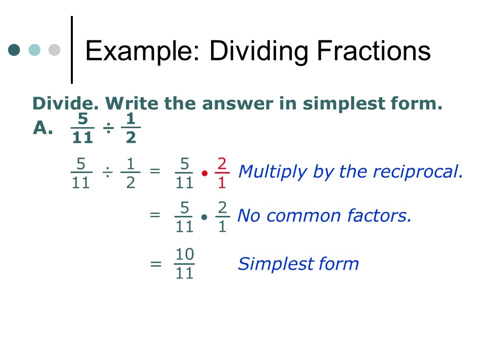 Example: Dividing Fractions