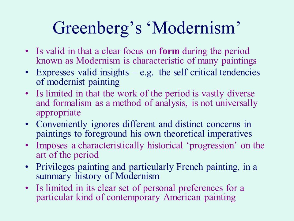 clement greenberg modernism