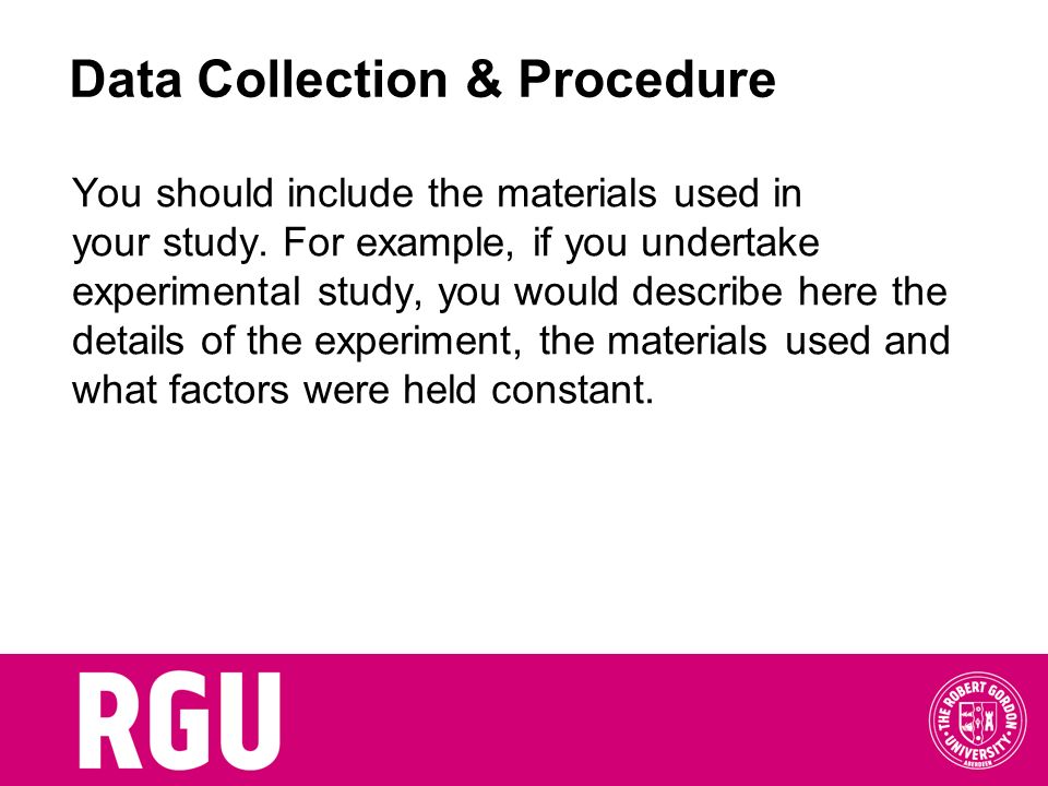 Data Collection & Procedure