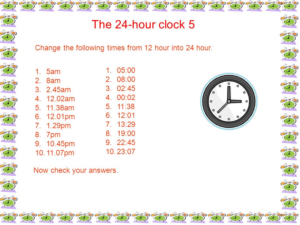 24-hour clock 12-hour clock 24-hour clock - ppt video online download