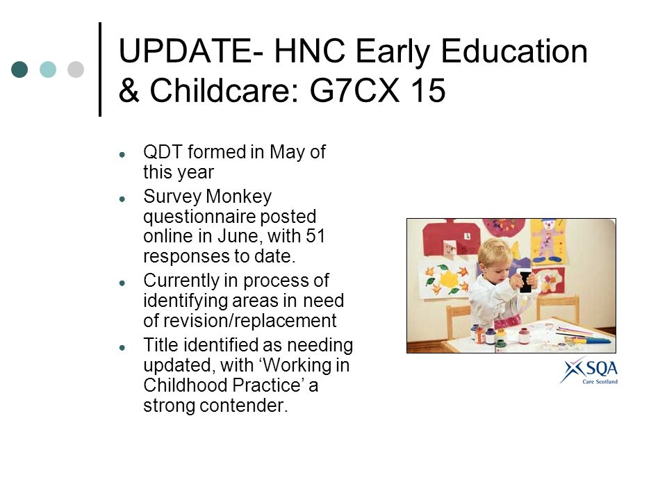 UPDATE- HNC Early Education & Childcare: G7CX 15