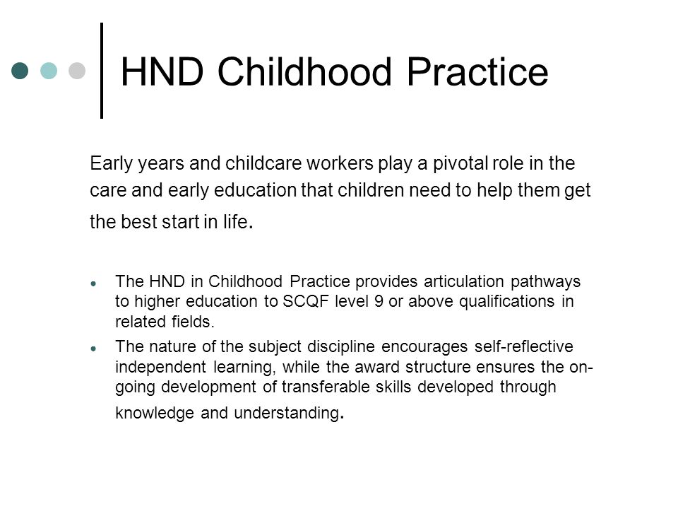 HND Childhood Practice