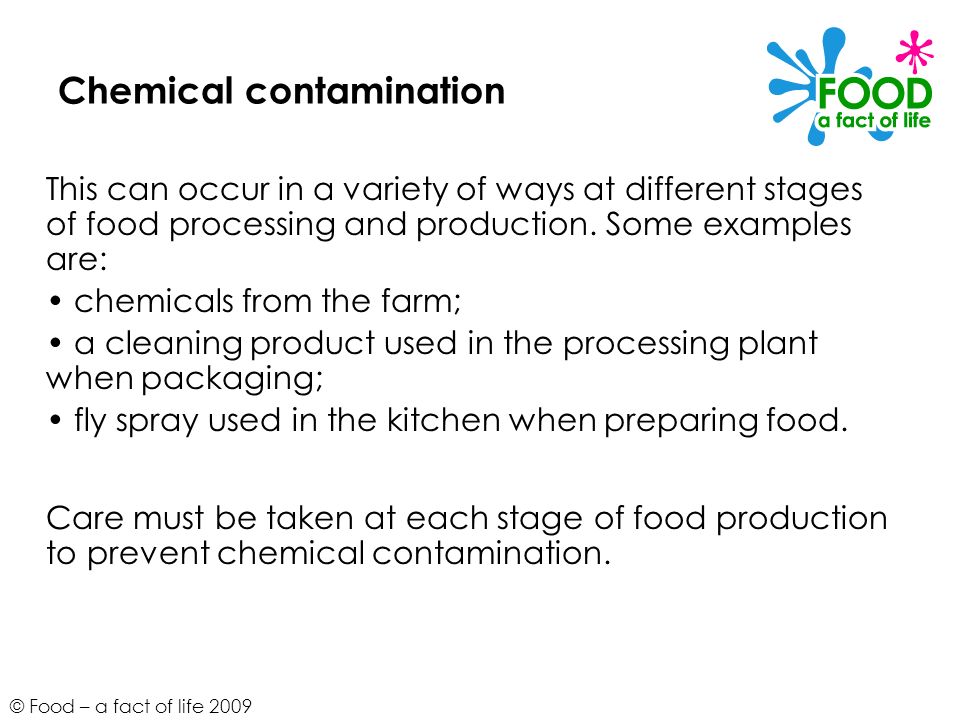 Chemical contamination