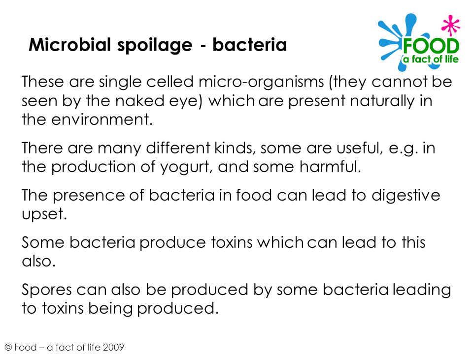 Microbial spoilage - bacteria
