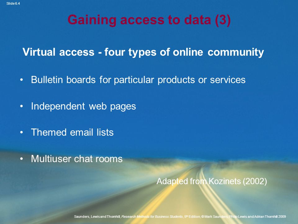 Gaining access to data (3)