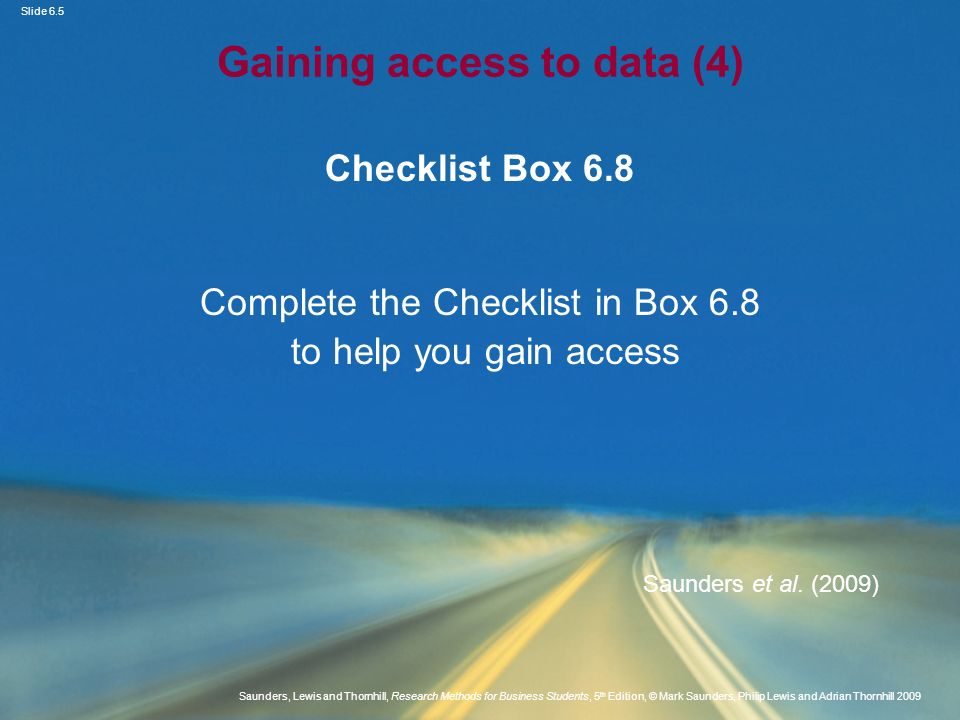 Gaining access to data (4)