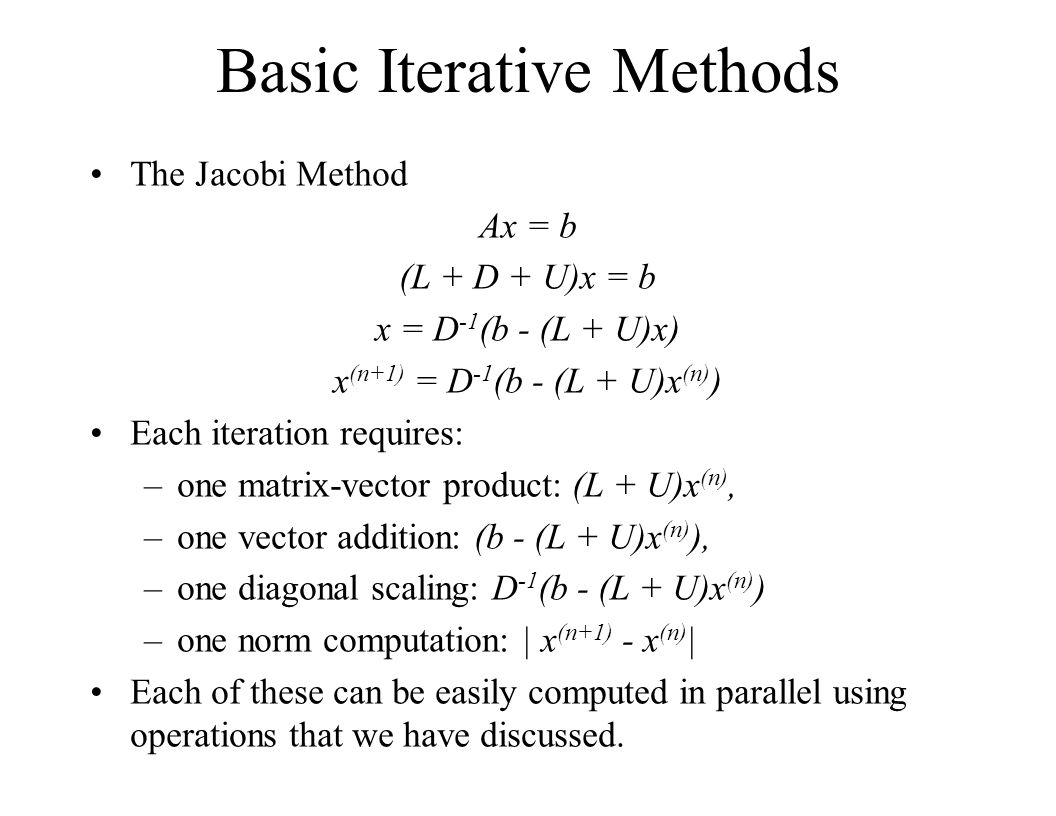 Numerical Methods For Sparse Systems Ppt Video Online Download