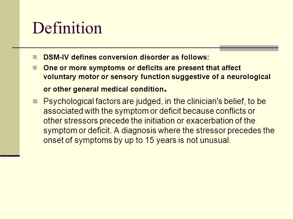 CONVERSION DISORDER. - ppt download