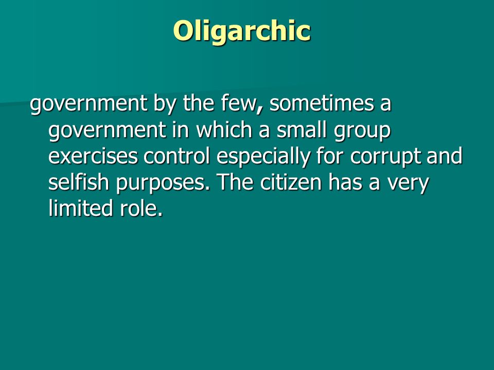 Oligarchic