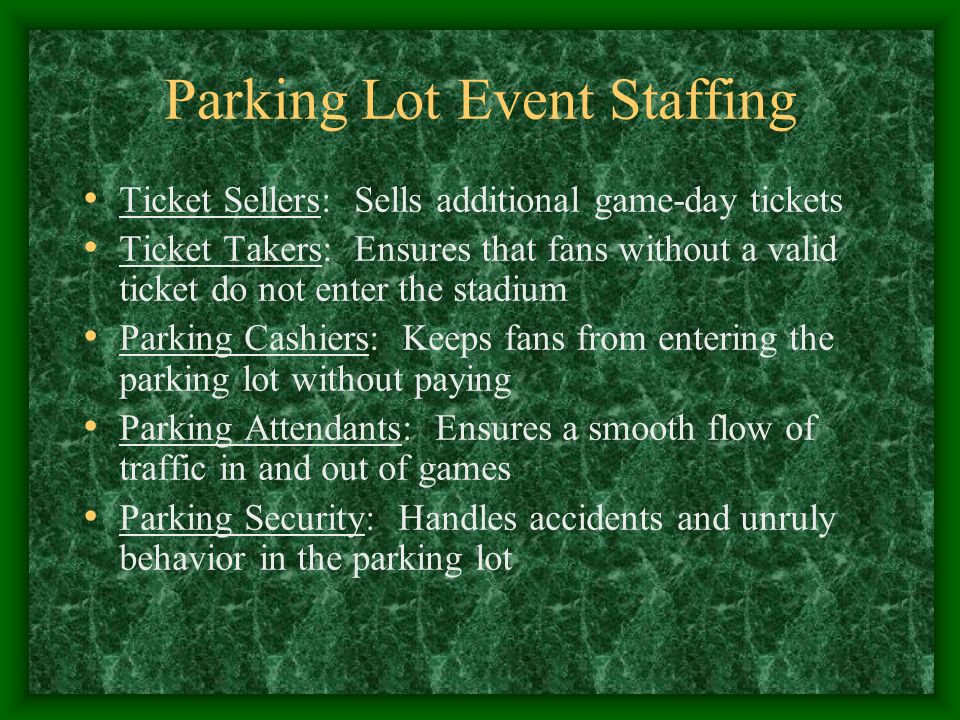 Parking Lot Event Staffing
