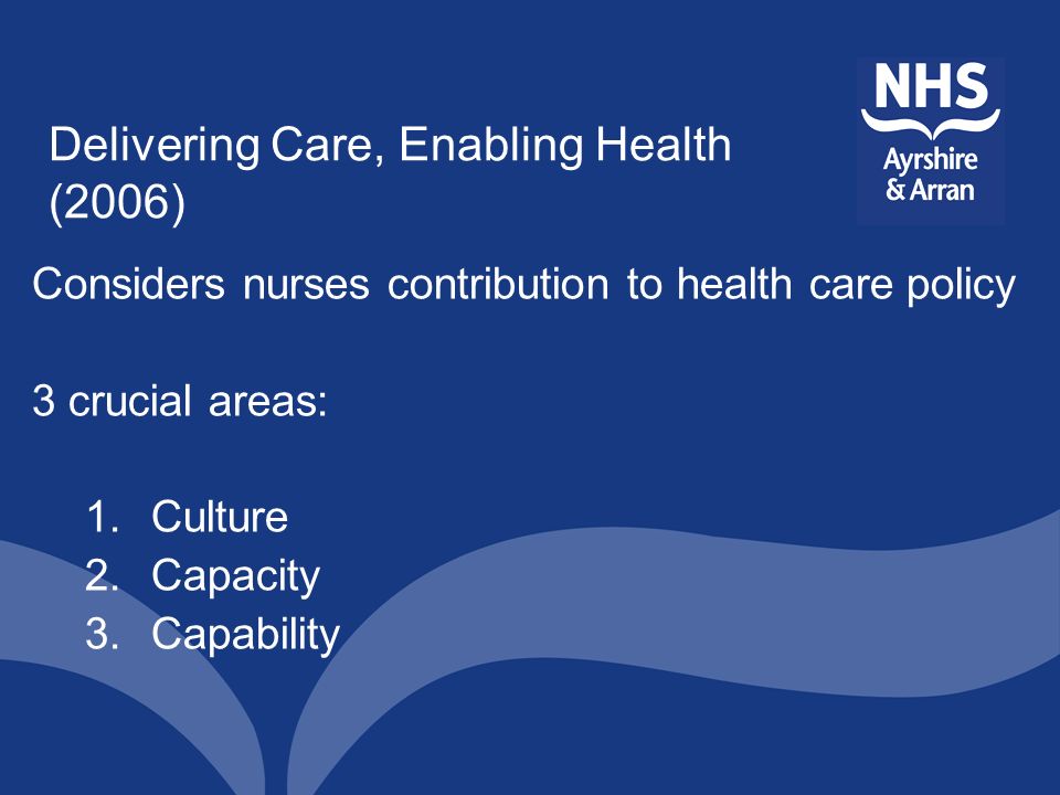 Delivering Care, Enabling Health (2006)