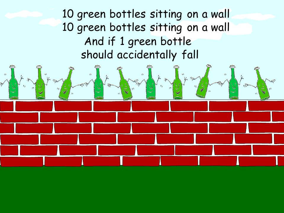 Ten Green Bottles Sitting on a Wall - ppt download