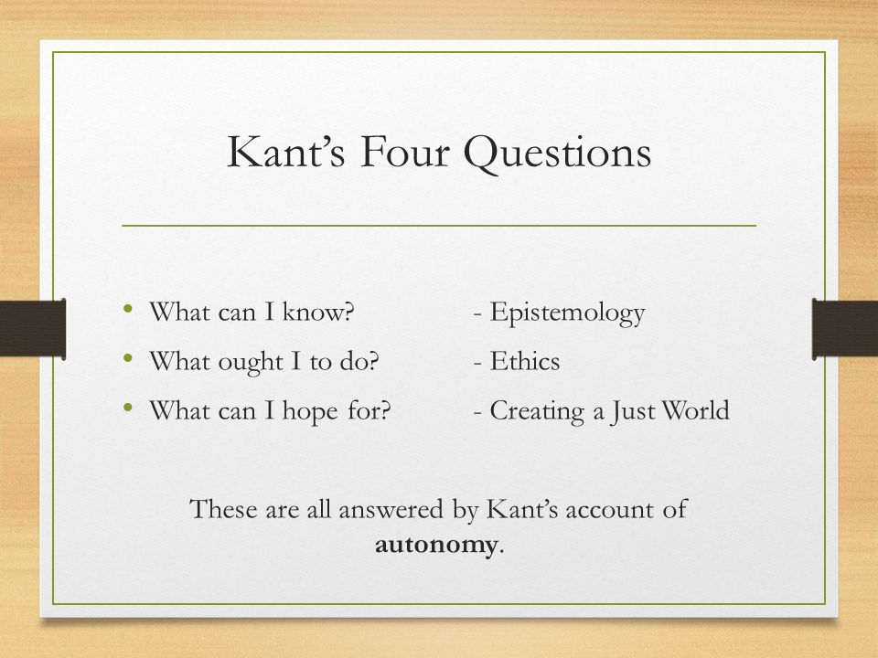 Kantian Moral Philosophy - ppt video online download