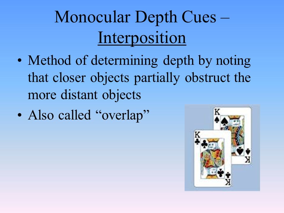 monocular depth cues interposition