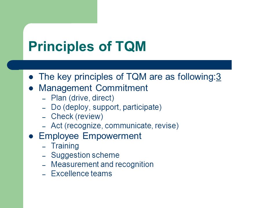 tqm principles