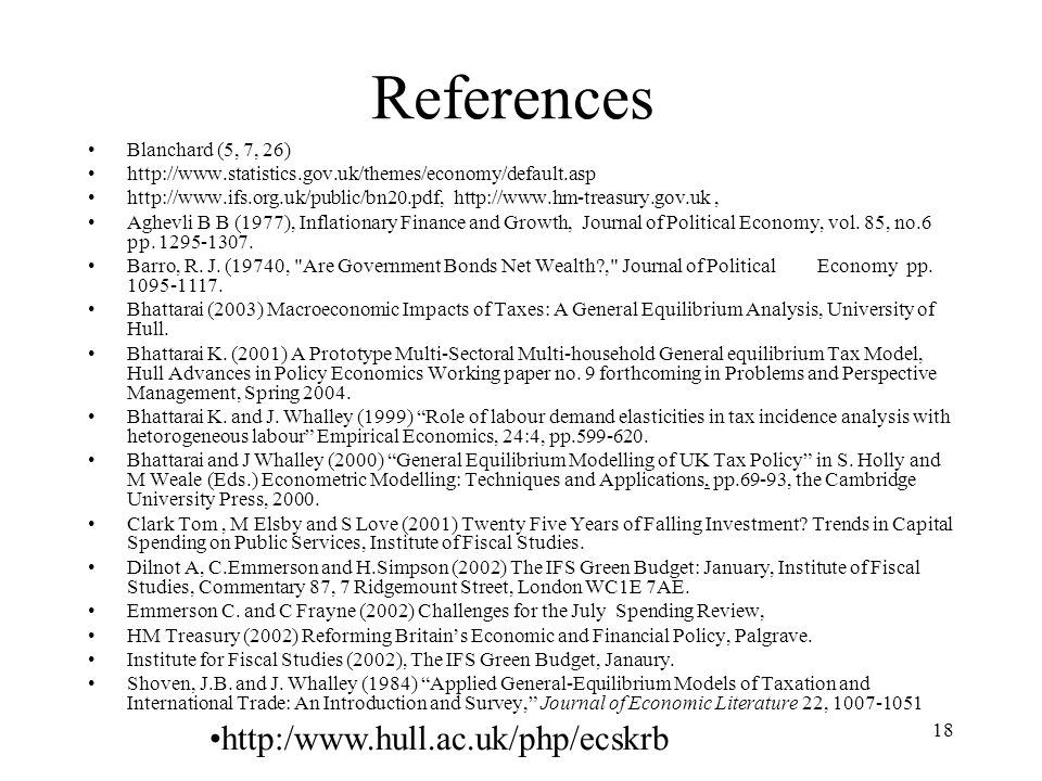 References   Blanchard (5, 7, 26)
