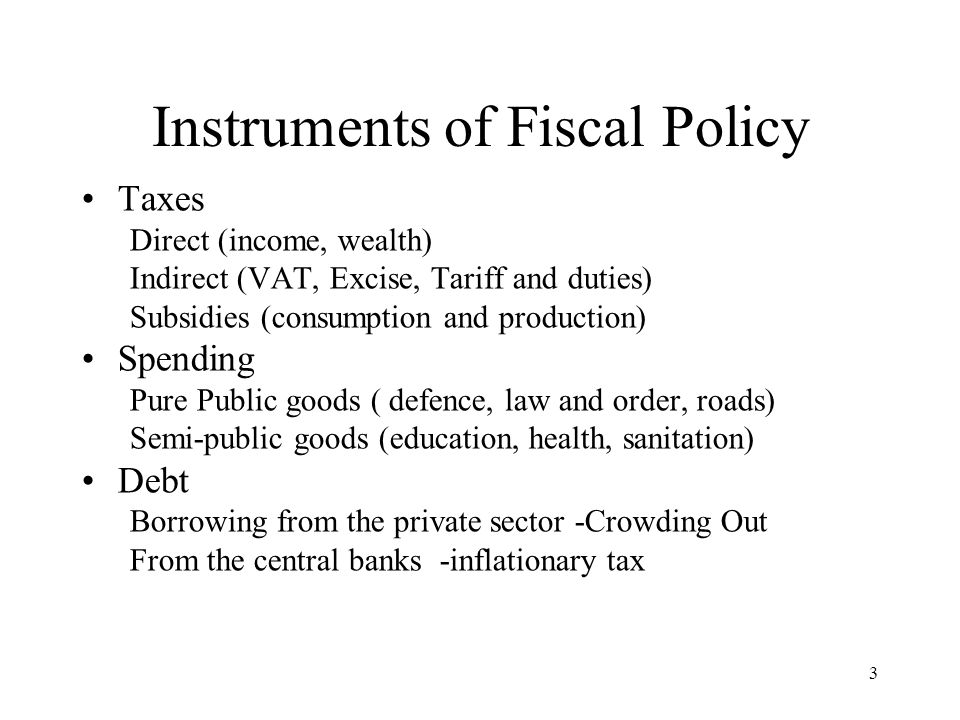 Instruments of Fiscal Policy