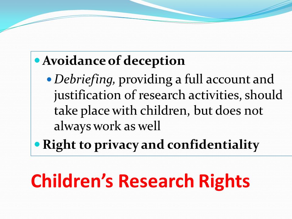 Children’s Research Rights