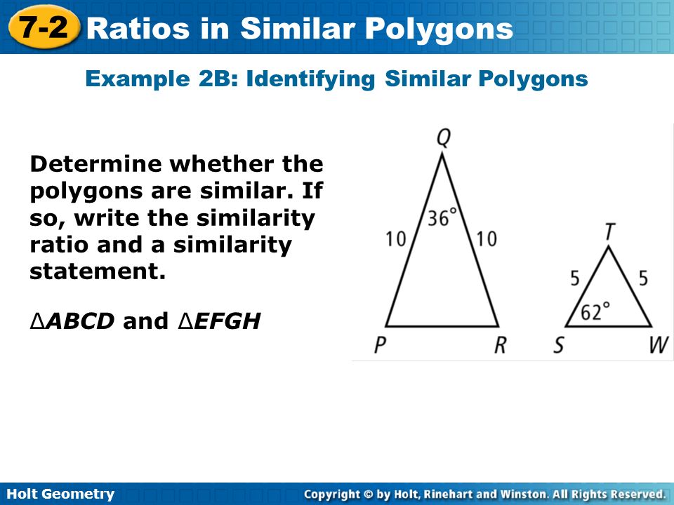 Example 2B: Identifying Similar Polygons