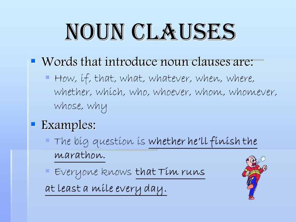 example noun clause