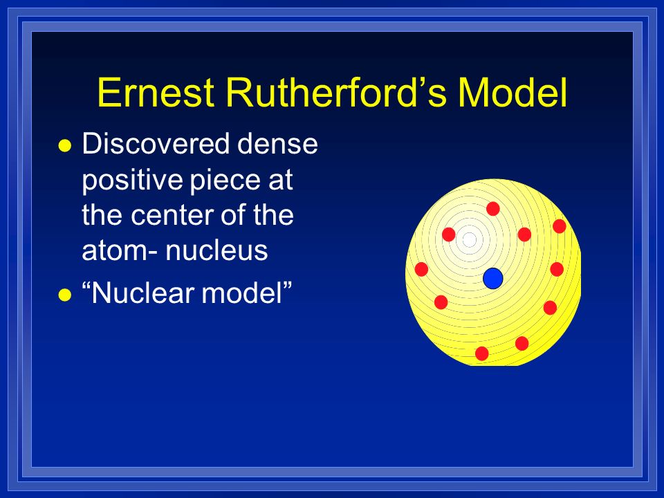 Ernest Rutherford’s Model
