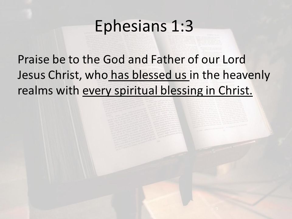 Ephesians 1:3