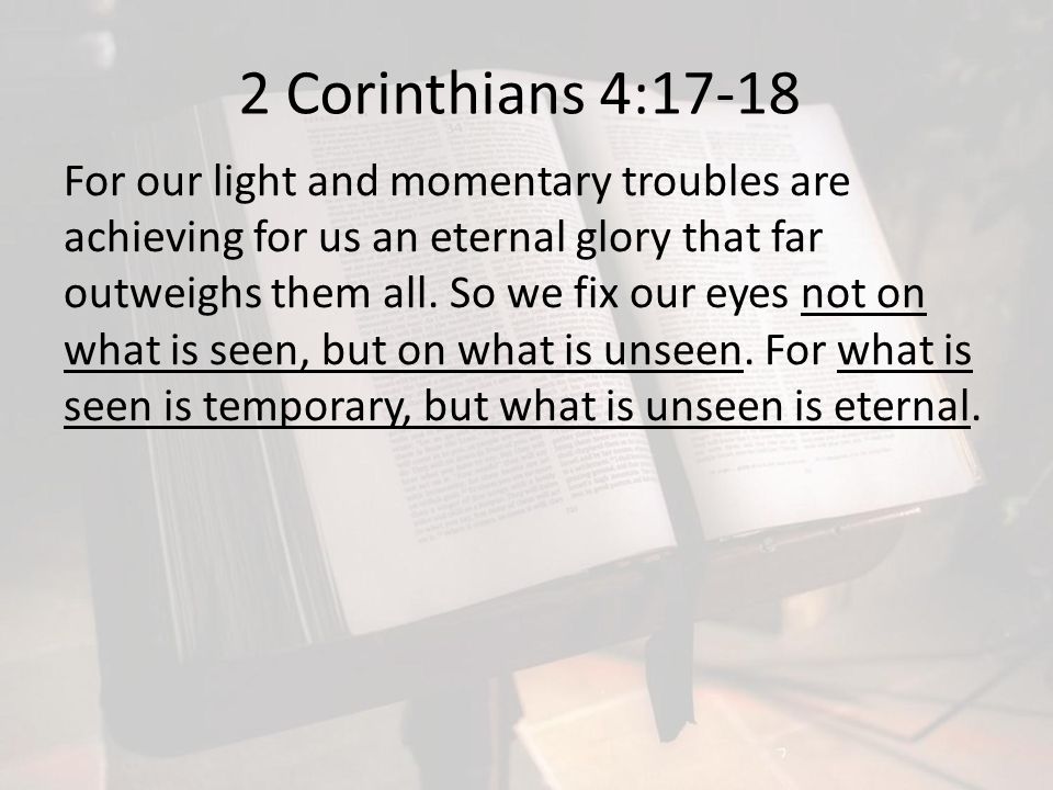 2 Corinthians 4:17-18