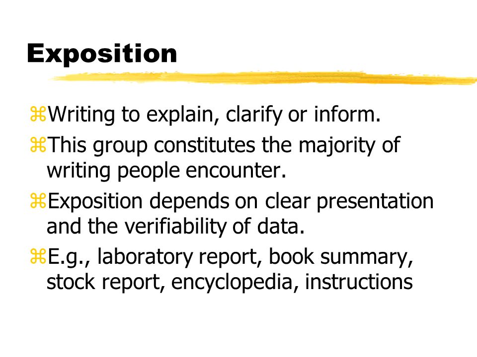 exposition example paragraph