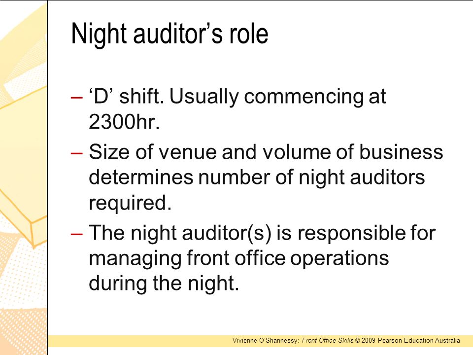 Chapter 9 Conduct Night Audit Refer To Page Ppt Video Online Download
