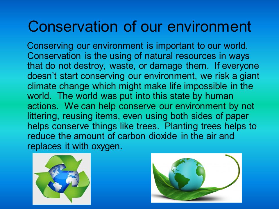 article on conservation of environment