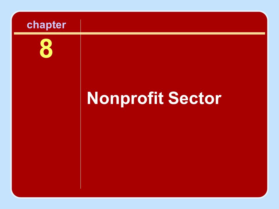 chapter 8 Nonprofit Sector