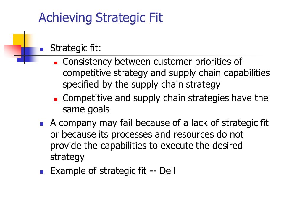 Supply Chain Performance: Achieving Strategic Fit and Scope - ppt video  online download