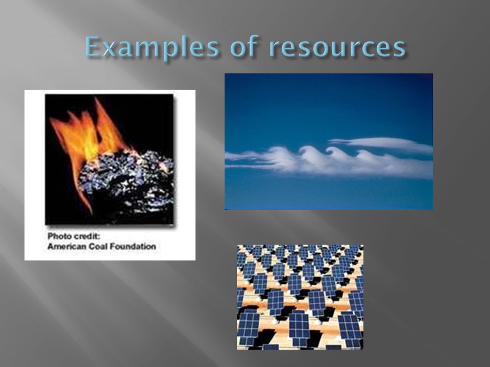 Examples of resources