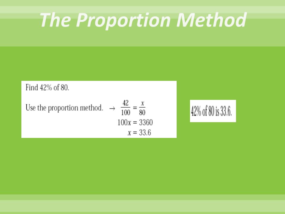 The Proportion Method