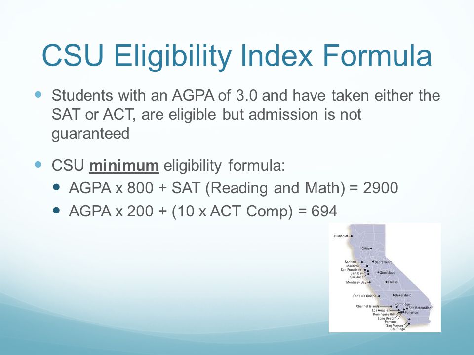 CSU Eligibility Index Formula