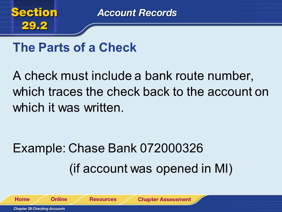 Personal Finance The Parts Of A Check Ppt Video Online Download