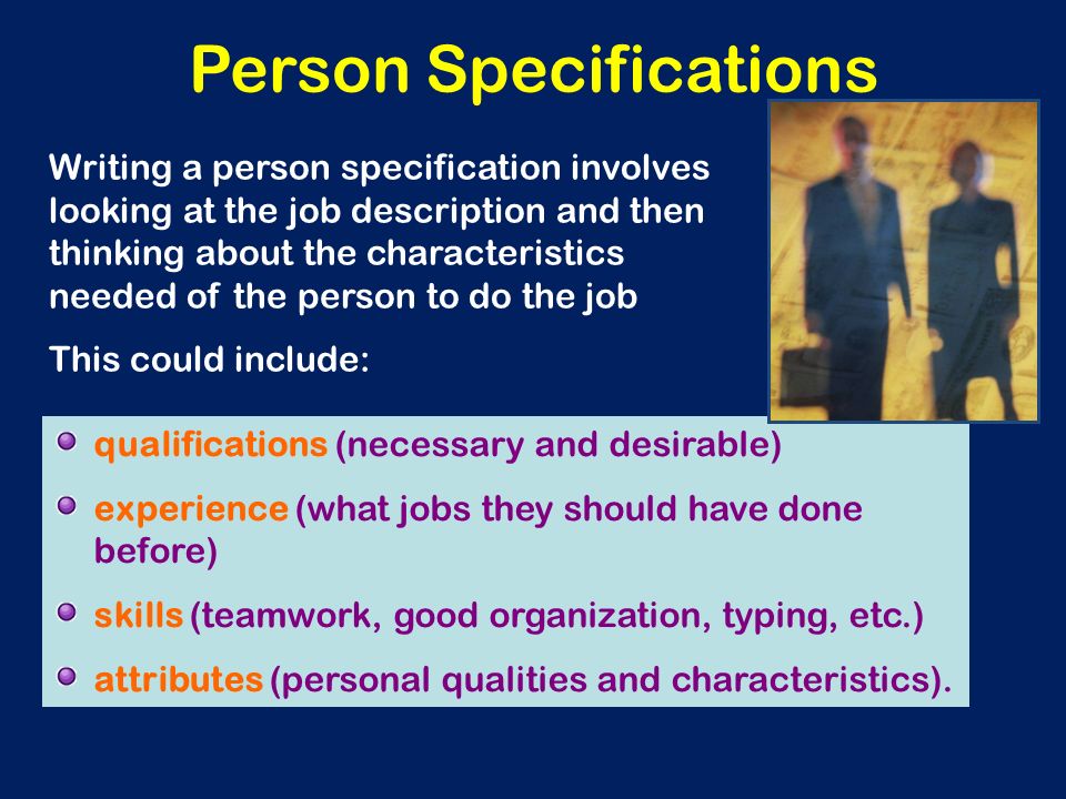 Person Specifications