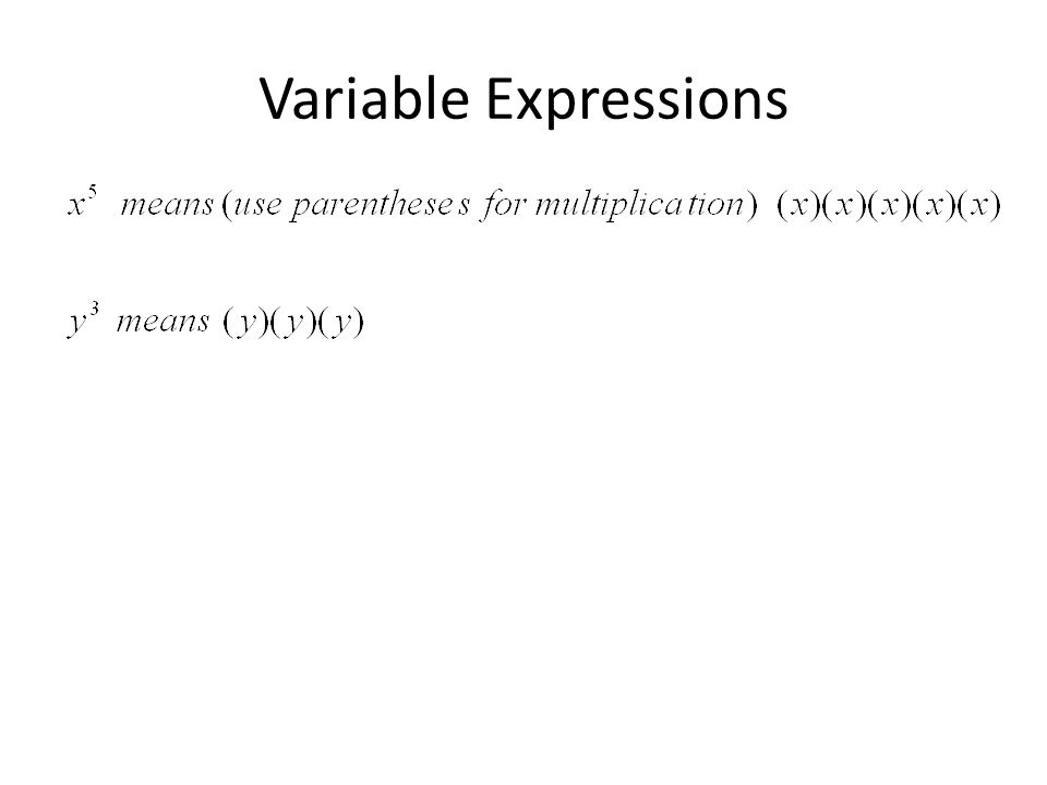 Variable Expressions