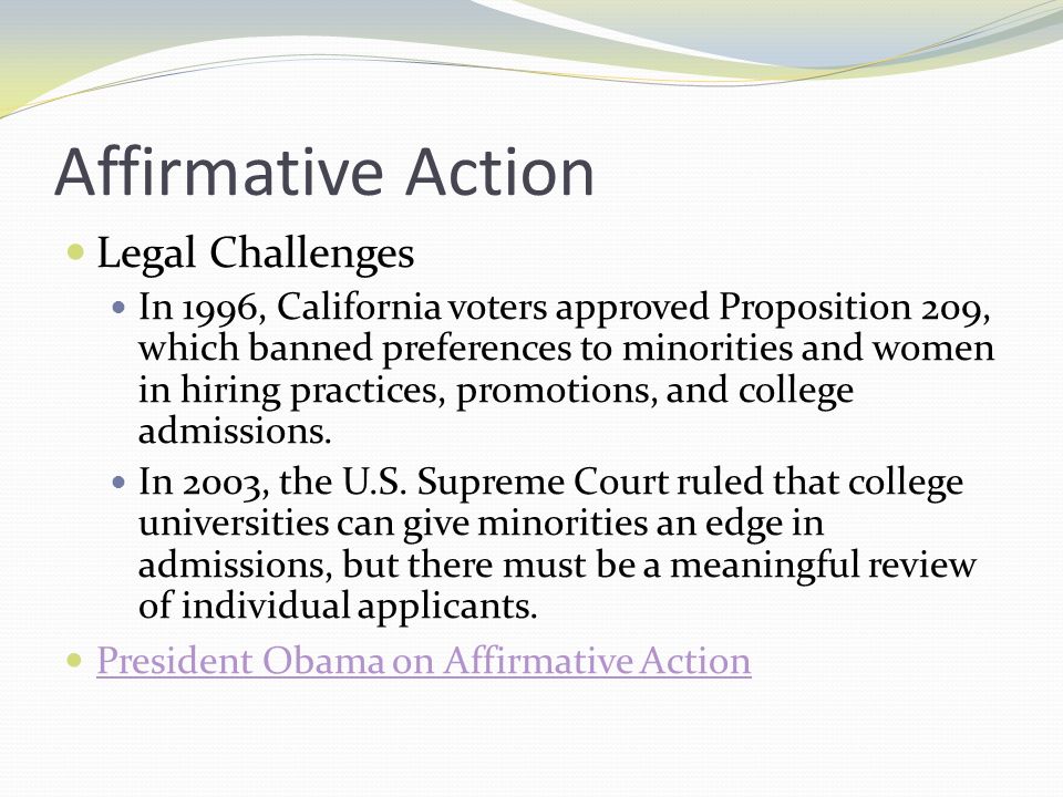 Affirmative Action Legal Challenges