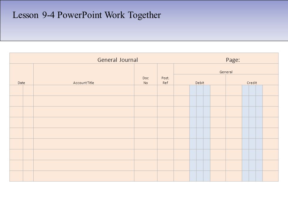 Lesson 9-4 PowerPoint Work Together