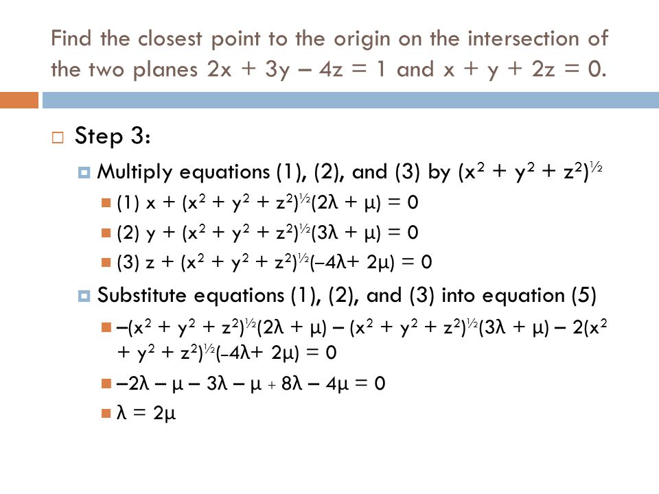 Lagrange Multipliers By Rohit Venkat Ppt Video Online Download