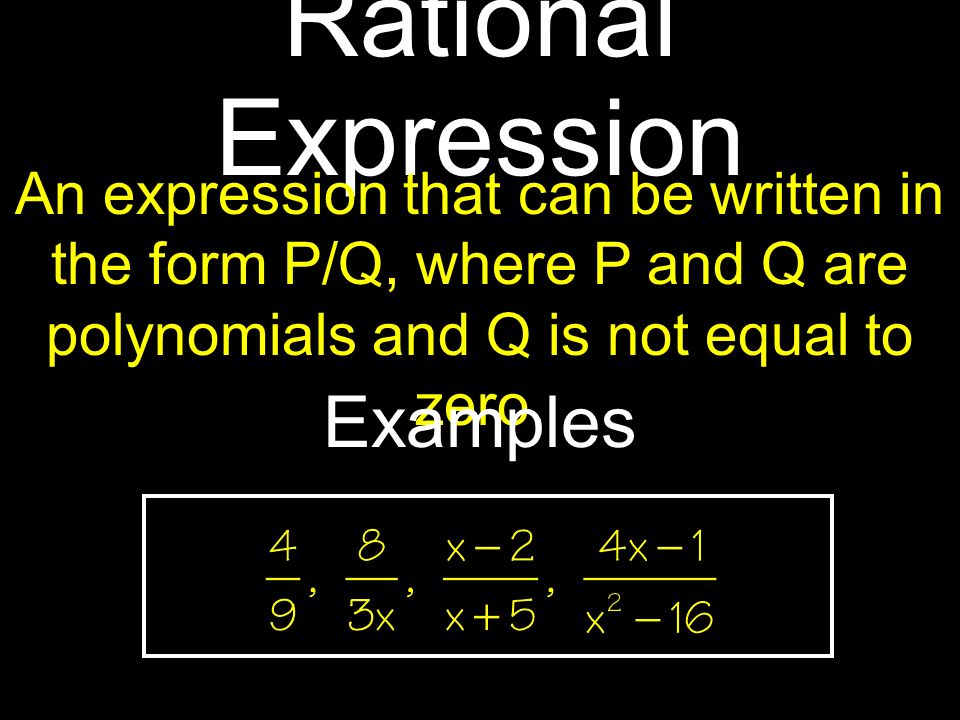 Rational Expression Examples