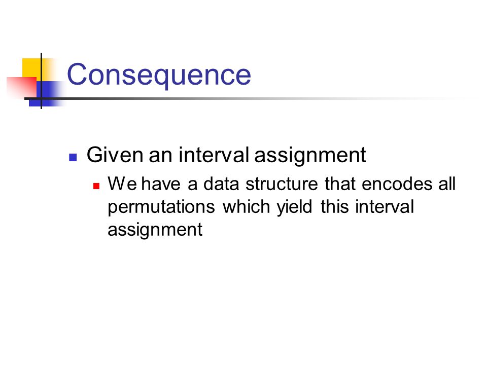 Consequence Given an interval assignment