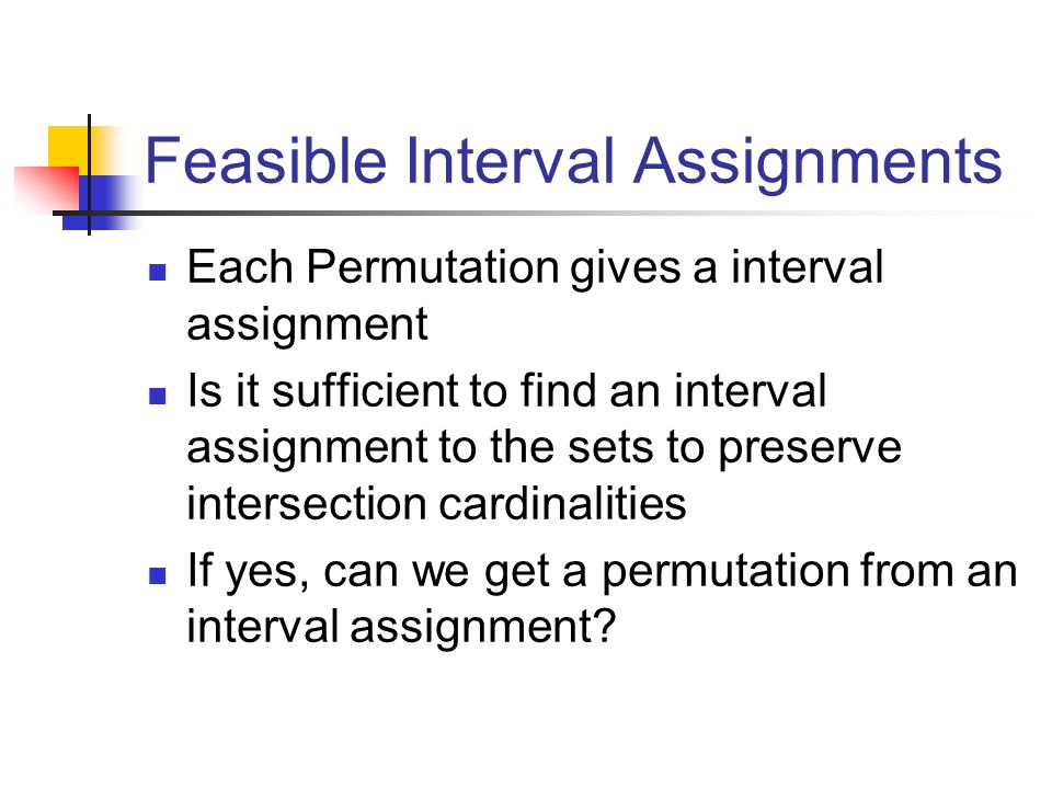 Feasible Interval Assignments